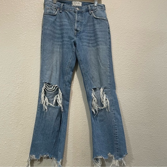 Free People Maggie Mid Rise Straight Jeans 26 - Picture 2 of 7